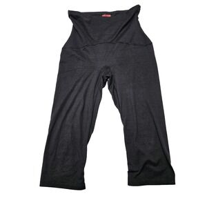 Spanx Leggings Womens MEDIUM Black Capri Pull On Activewear used PILLING